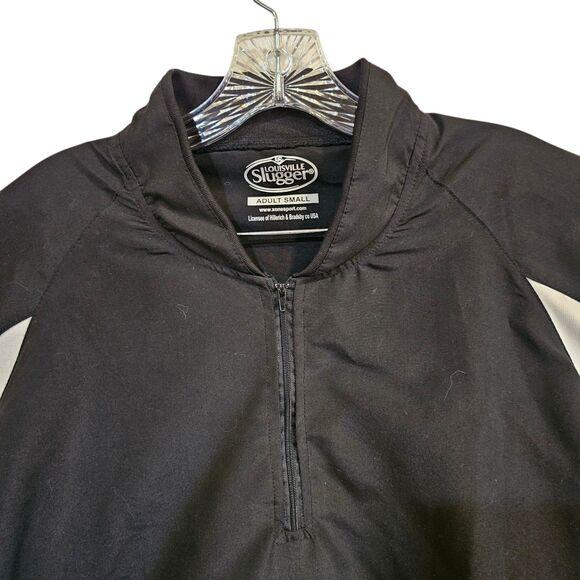Louisville Slugger Adult  Small Pull-Over 1/4 Zip Batting Cage Black X-Dry Tech - Picture 6 of 7